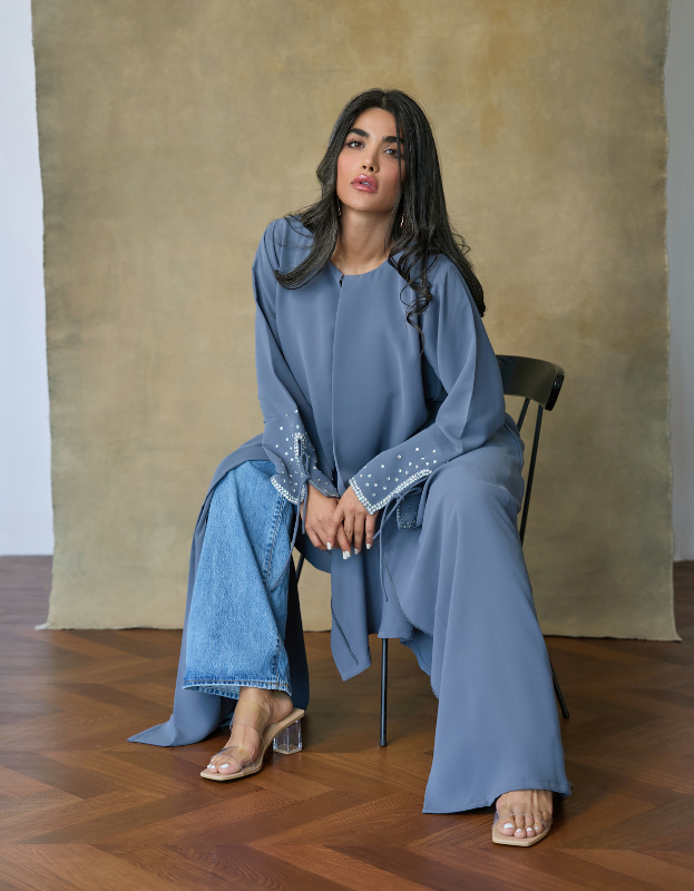 Abaya: Grey Bubbles