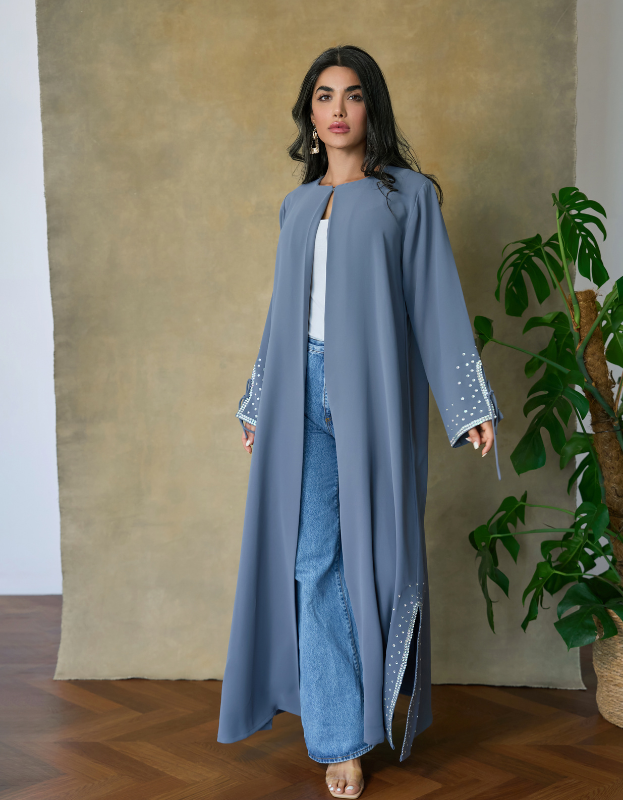 Abaya: Grey Bubbles